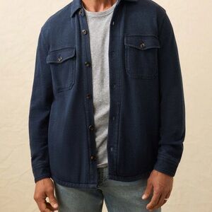 Faherty Mens Inlet Knit CPO Hendricks Indigo Wash LARGE NWT